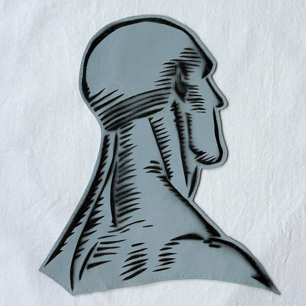 Dr. Manhattan from The Watchmen leather and spray paint patch.