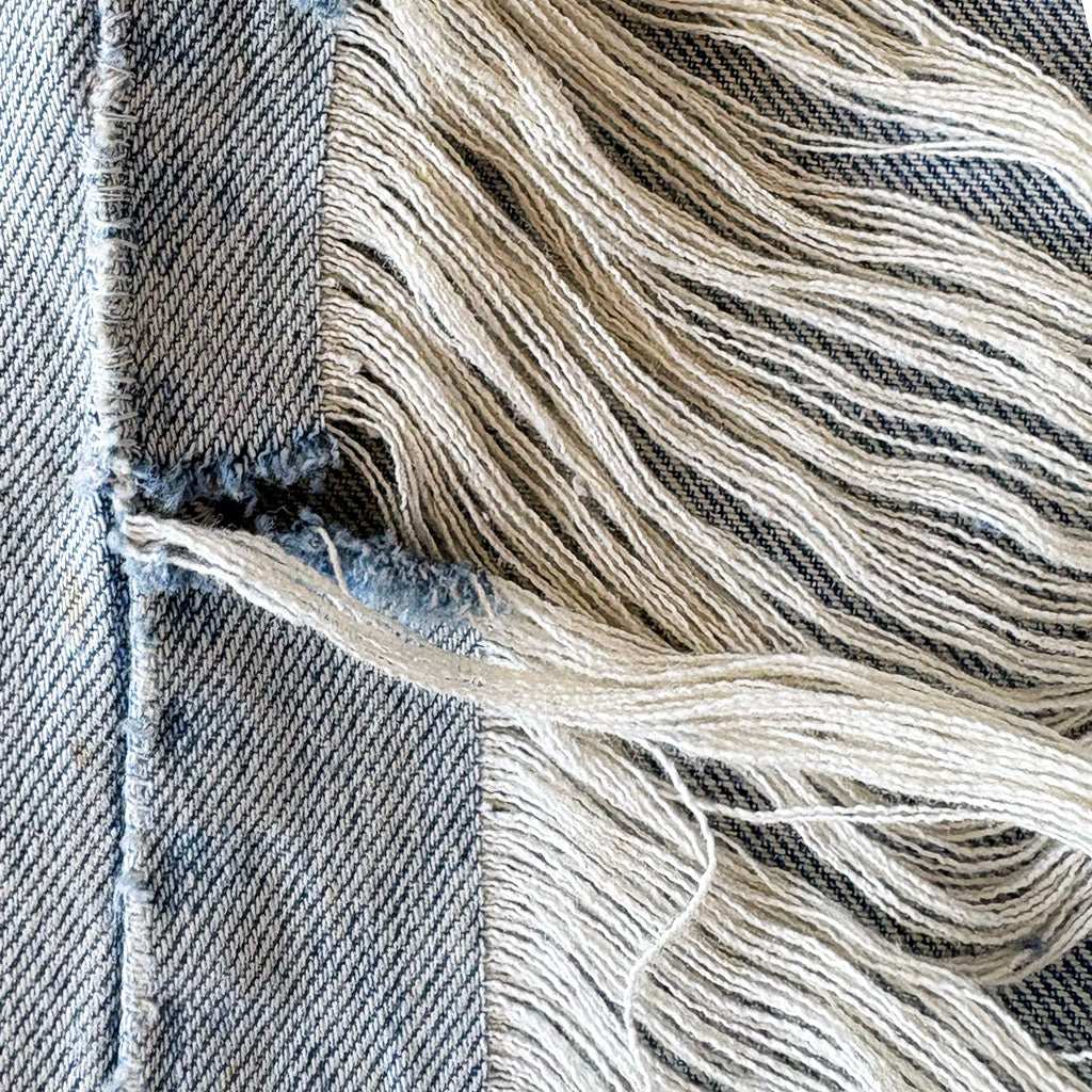 Deeply Distressed Gap Jeans with Extreme Full Knee Blow Out