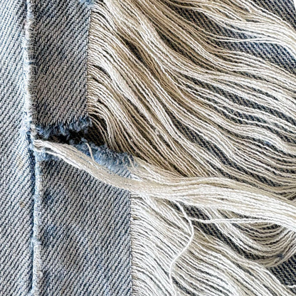 Deeply Distressed Gap Jeans with Extreme Full Knee Blow Out