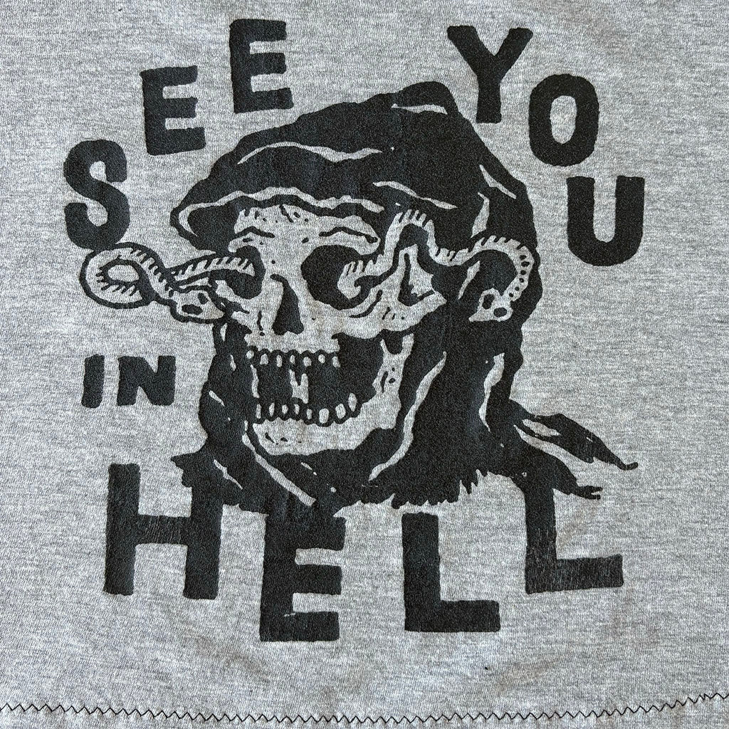 'See You In Hell' Cropped Grim Reaper T-shirt