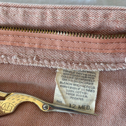 Distressed Kitty Dusty Rose Vintage Lee Jeans