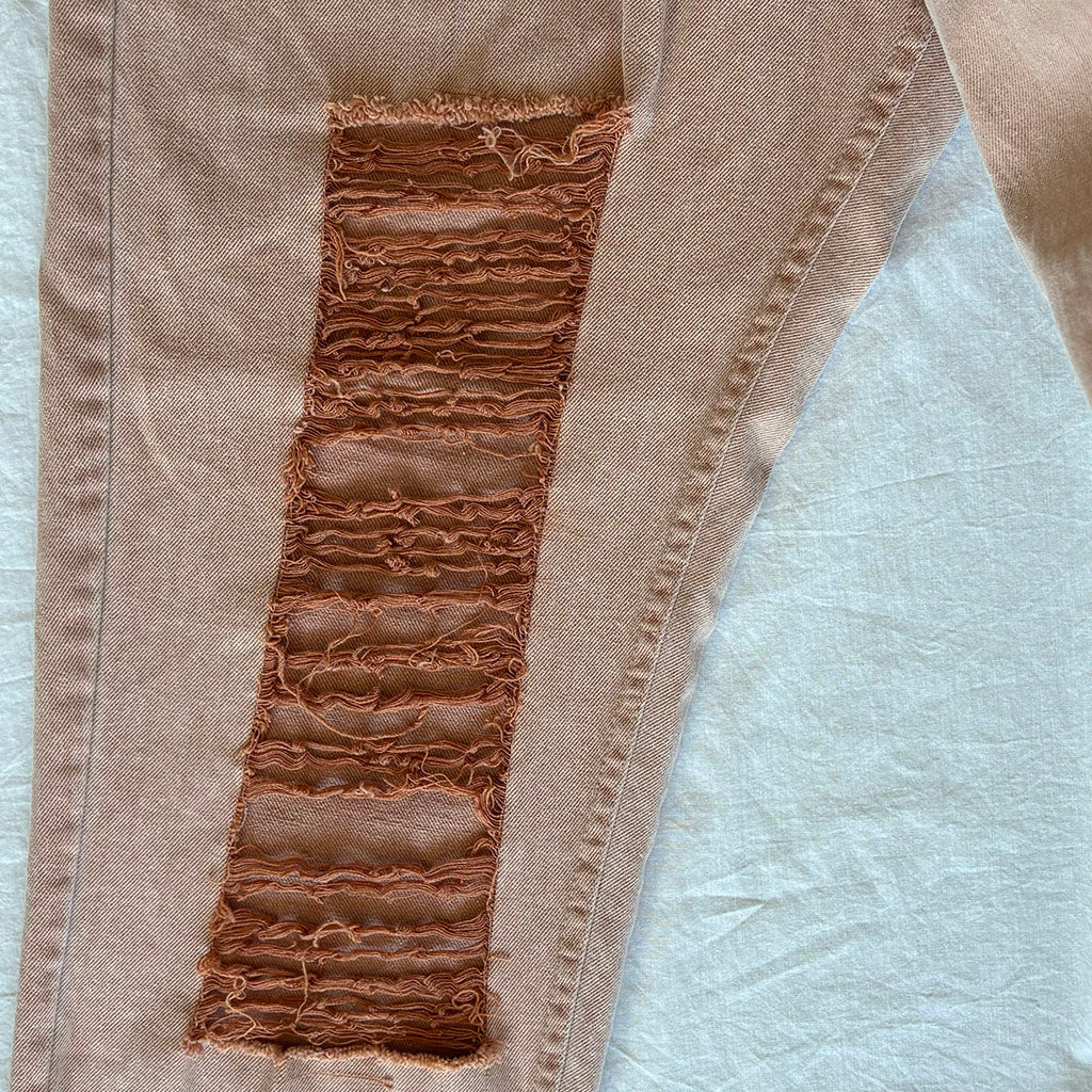 Distressed Kitty Dusty Rose Vintage Lee Jeans