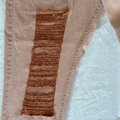 Distressed Kitty Dusty Rose Vintage Lee Jeans